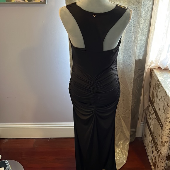 Thalia Sodi Size S Small Black Beaded Formal STRETCH Dress NWT Macy's - Picture 3 of 4